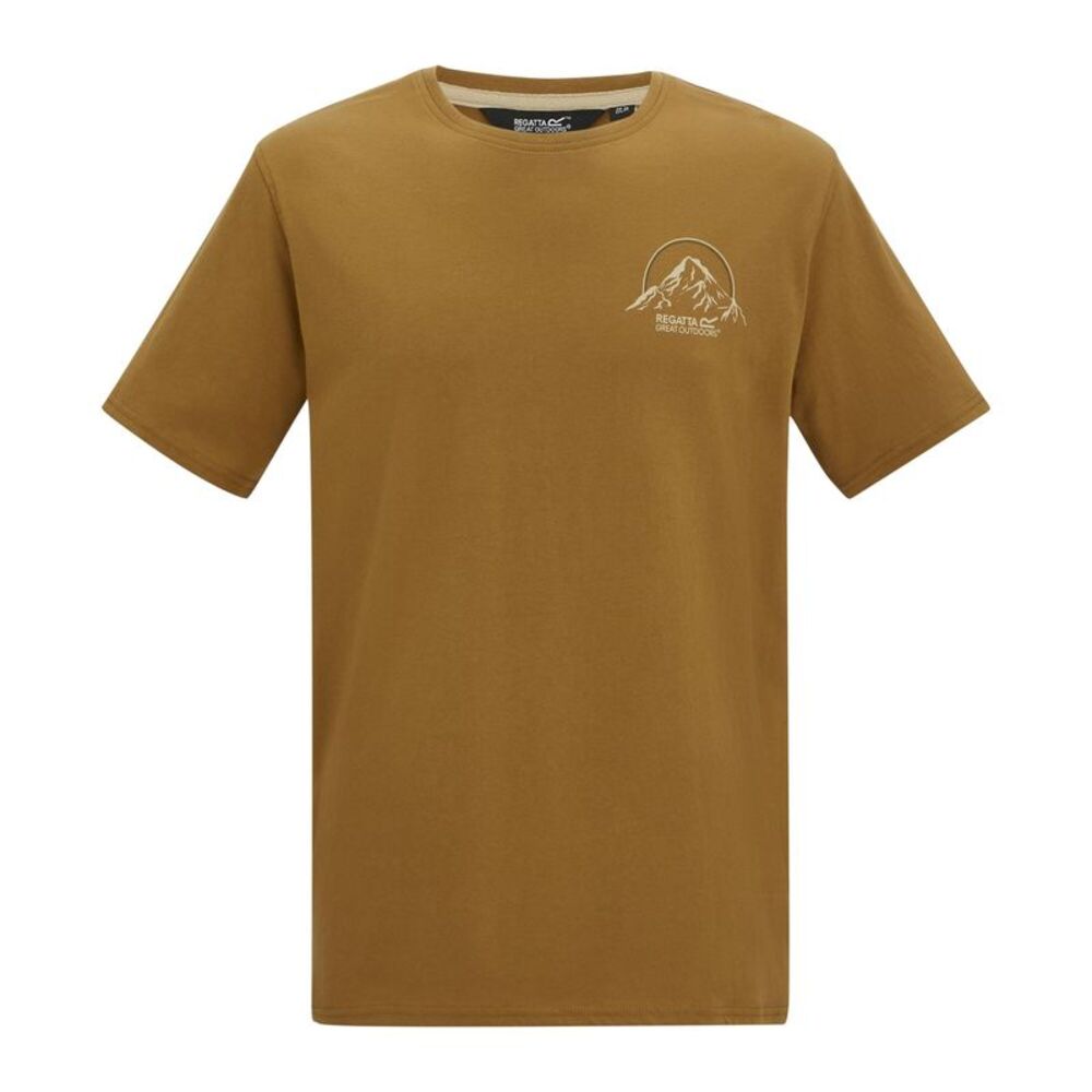 Regatta Mens Cline IX Original Outdoor Back Print T-Shirt / Rich Tan